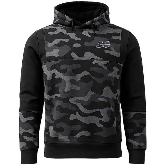 Crosshatch Logo Mens Camo Black Hoodie - Image 1