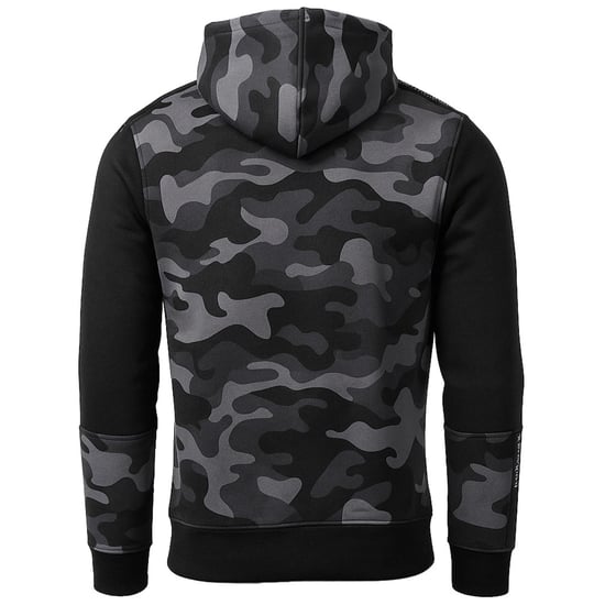 Crosshatch Logo Mens Camo Black Hoodie - Image 3