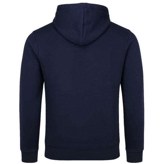 Crosshatch Chest Print Mens Navy Hoodie - Image 2