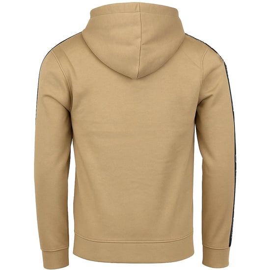 Crosshatch Apollos Panel Tape Mens Stone Hoodie - Image 3