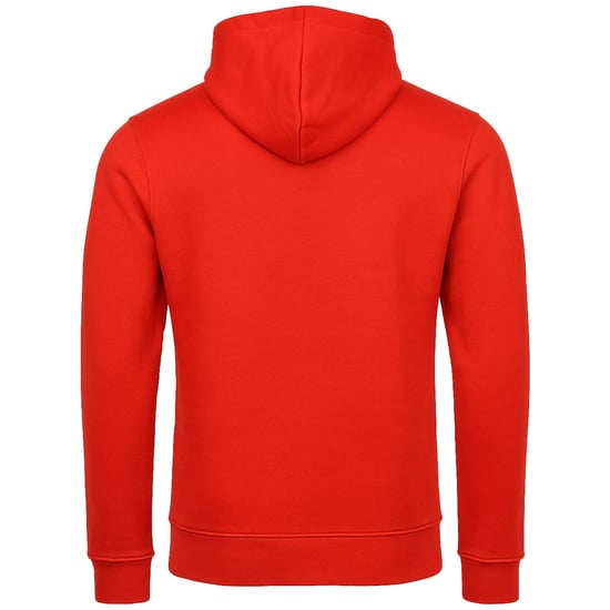 Crosshatch Chest Print Mens Red Hoodie - Image 2