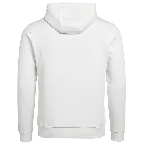 Crosshatch Chest Print Mens Off White Hoodie - Image 2