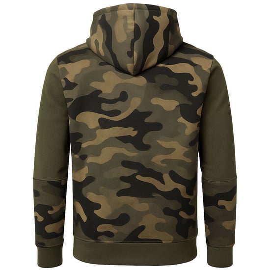 Crosshatch Logo Mens Camo Khaki Hoodie - Image 3
