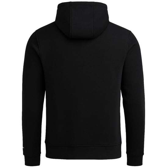 Crosshatch Chest Print Mens Black Hoodie - Image 2