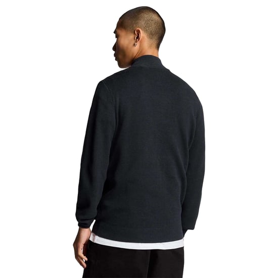 Lyle & Scott Mens Milano Knitted Hybrid Jacket (Blue) - Image 3