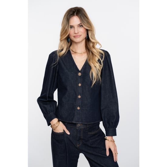 Geisha 53504-10 880 blouse denim dark blue denim - Image 1