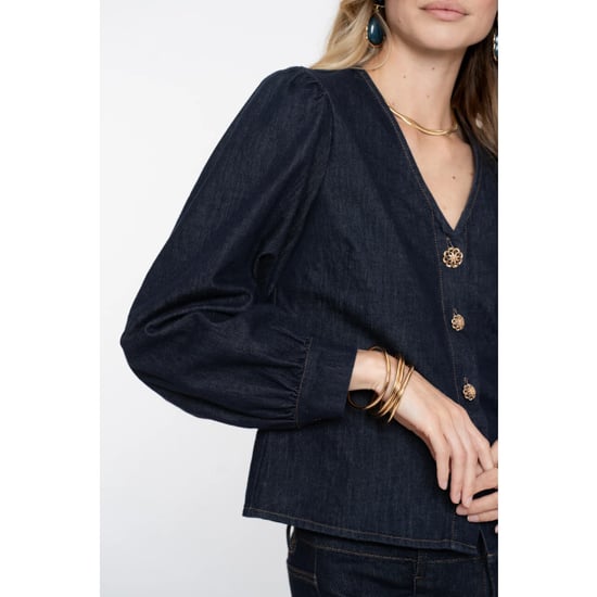 Geisha 53504-10 880 blouse denim dark blue denim - Image 3