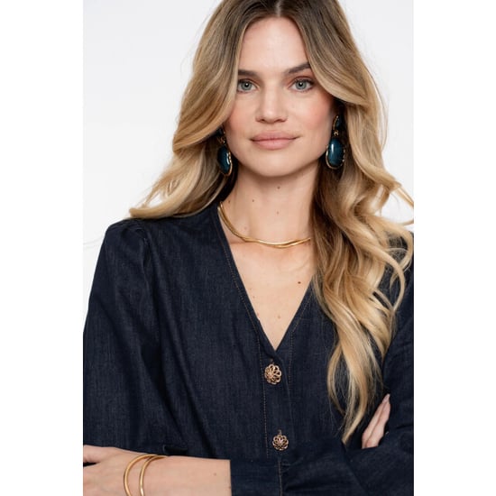 Geisha 53504-10 880 blouse denim dark blue denim - Image 6