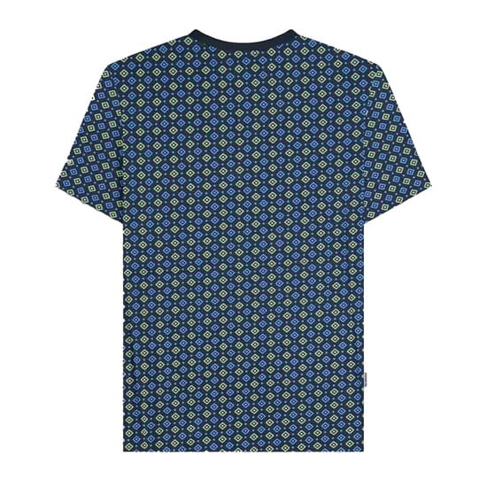 Lambretta Heren SS25 Geometrisch T-shirt (Marine/Basil) - Image 2