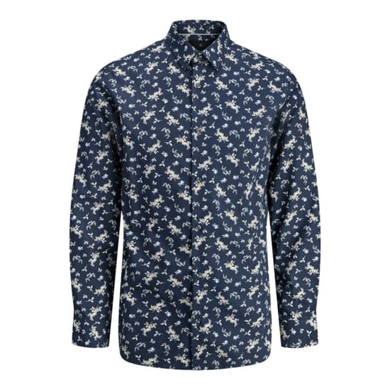 Jack & Jones Jprblayork print dobby l/s shirt - Image 1