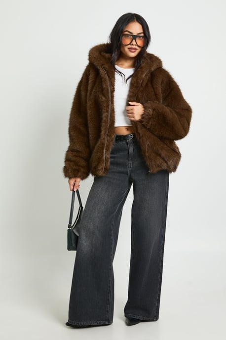 Premium Faux Fur Hooded Jacket - Image 3