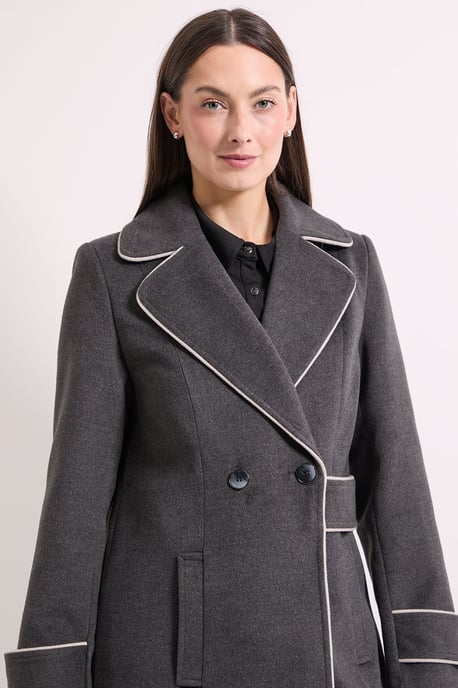 Principles by Wallis Contrast Piping Coat - Image 4