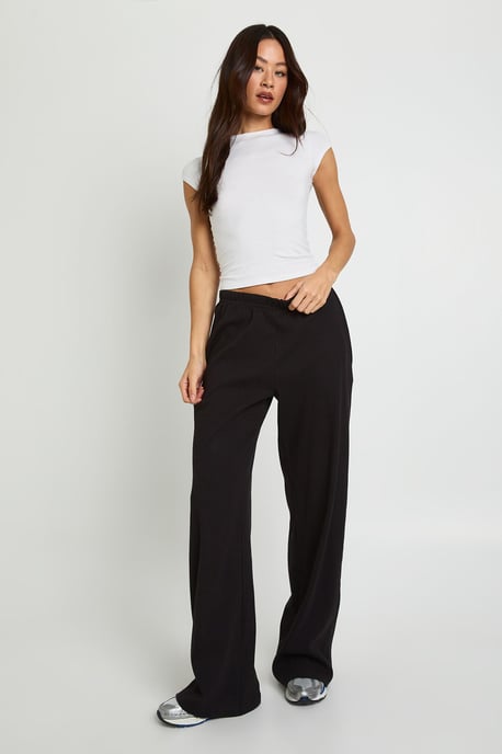 Tall Rib Wide Leg Trouser - Image 3