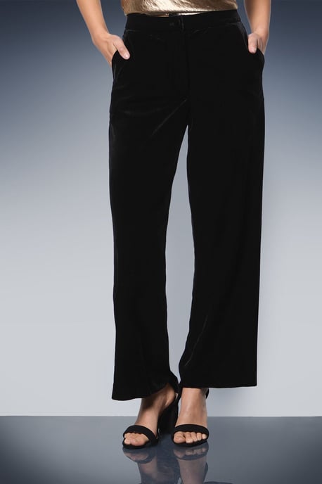 Petite Velvet Straight Leg Trouser - Image 2