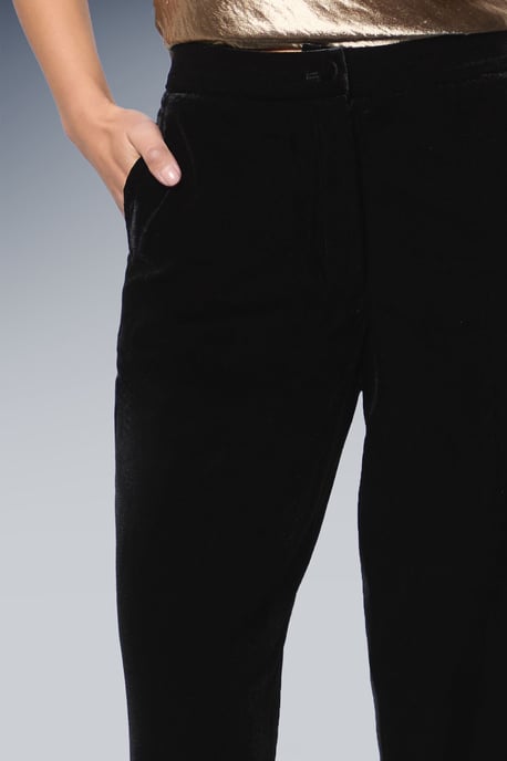 Petite Velvet Straight Leg Trouser - Image 4