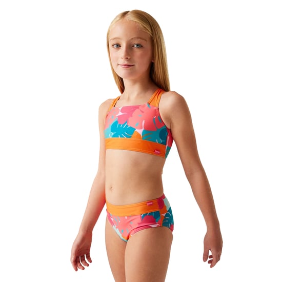 Regatta Meisjes Dakaria III Tropical Leaves Bikiniset (Oranje/Blauw/roze) - Image 4