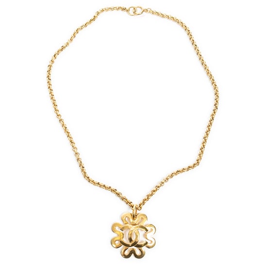 Large CC Logo Clover Pendant Necklace Ketting - Image 1
