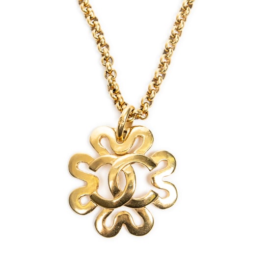 Large CC Logo Clover Pendant Necklace Ketting - Image 2