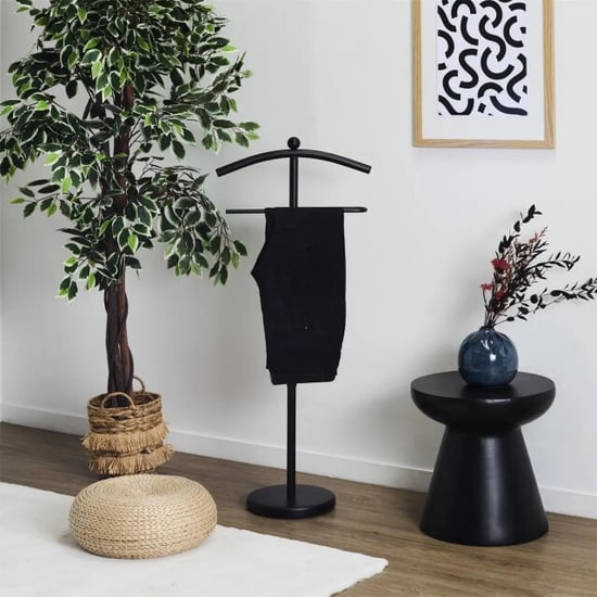WDMT Luxe kledingstandaard – valet stand heren – mat zwart - Image 2