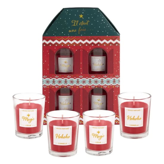WDMT Kerst geurkaarsen cadeauset – luxe kaarsen geschenkset – rood - Image 1