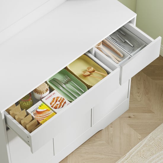 Homcom Keukenkast met open werkblad verstelbare planken - - Image 6