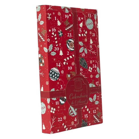 WDMT Feestelijke adventskalender met 24 geurkaarsen rood - Image 1