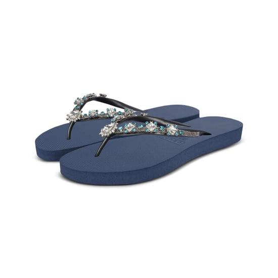 Uzurii Dolce chrystal marineblauw dames slippers, , maat: - Image 2