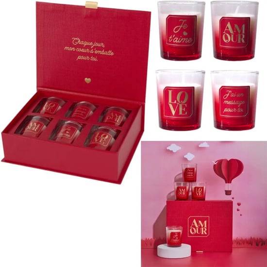 WDMT Luxe geurkaarsen cadeauset – set van 6 rode kaarsen – amour design geurkaars - Image 2