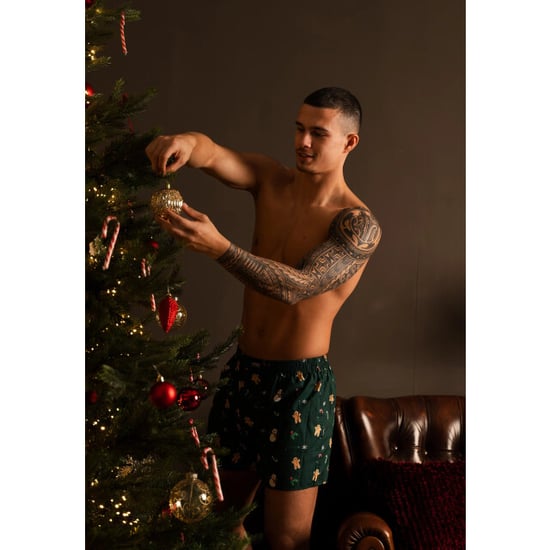 Happy Shorts Wijde kerst boxershort heren snowman + gingerbread groen - Image 2