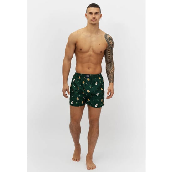 Happy Shorts Wijde kerst boxershort heren snowman + gingerbread groen - Image 3