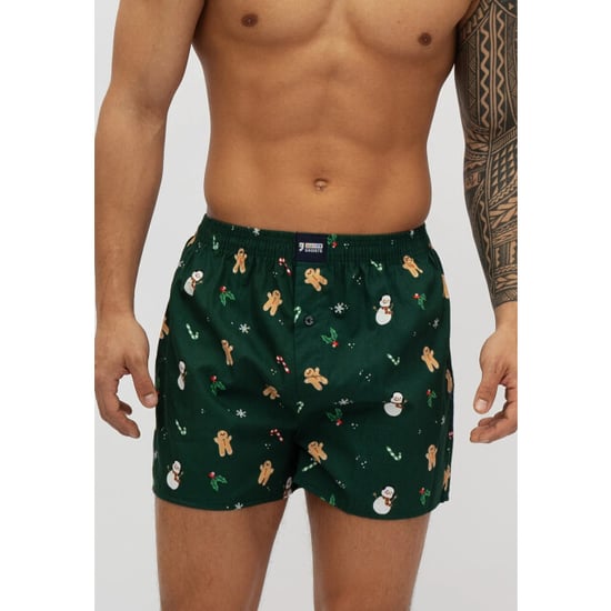 Happy Shorts Wijde kerst boxershort heren snowman + gingerbread groen - Image 4