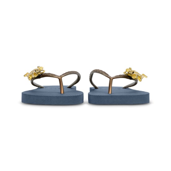 Uzurii Gold crocodile switch marineblauw dames slippers, , maat: - Image 2
