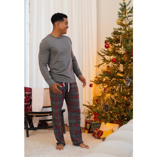 Happy Shorts Heren pyjama broek lang grijs/rood geruit flanel - Image 2