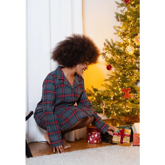 Happy Shorts Dames nachthemd lange mouw flanel rood/grijs geruit - Image 5