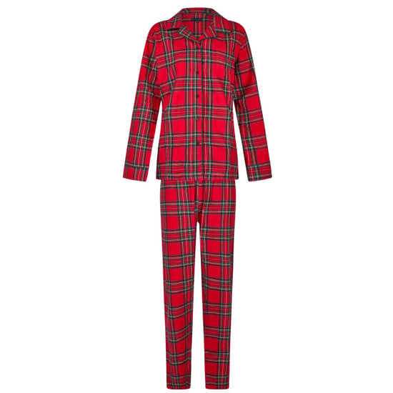 Happy Shorts Dames kerst pyjama set shirt + broek geruit flanel - Image 1