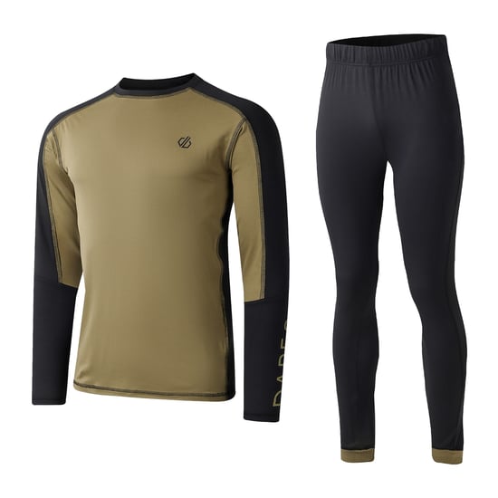 Dare 2B Mens Exchange III Base Layer Set (Black/Martini Olive) - Image 1