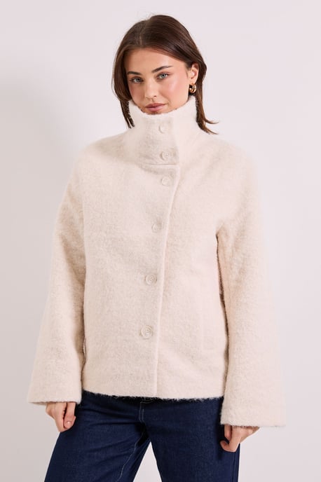 Funnel Neck Short Coat - Image 1