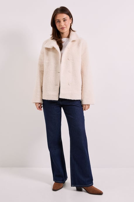 Funnel Neck Short Coat - Image 2