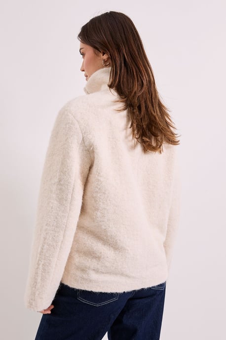 Funnel Neck Short Coat - Image 3