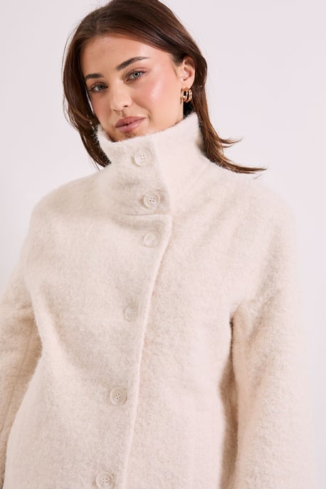 Funnel Neck Short Coat - Image 4