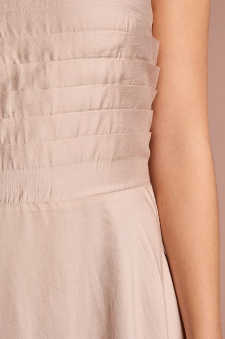 Teen Satin Pleat Detail Bridesmaid Dress - Image 4