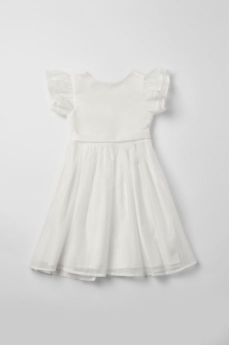 Mesh Flutter Sleeve Flowergirl Dress - Image 2