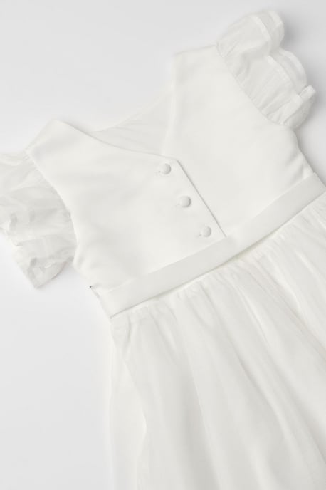 Mesh Flutter Sleeve Flowergirl Dress - Image 3
