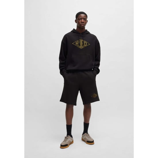 Men's Hugo Damtus Embroidered Logo Shorts in Black - Image 5