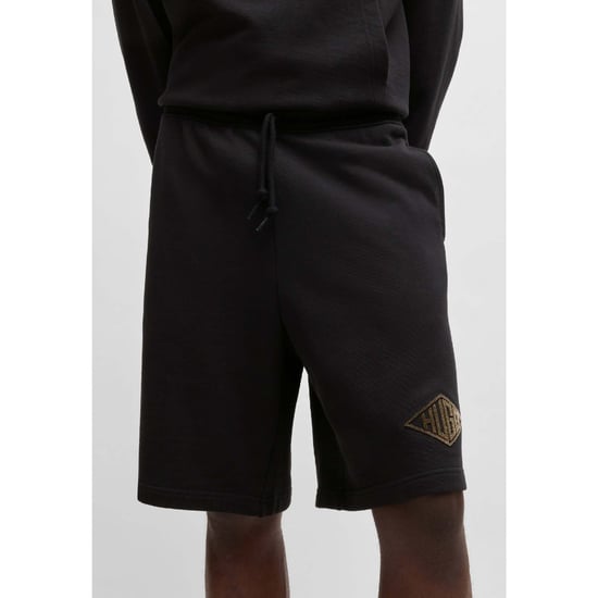 Men's Hugo Damtus Embroidered Logo Shorts in Black - Image 6