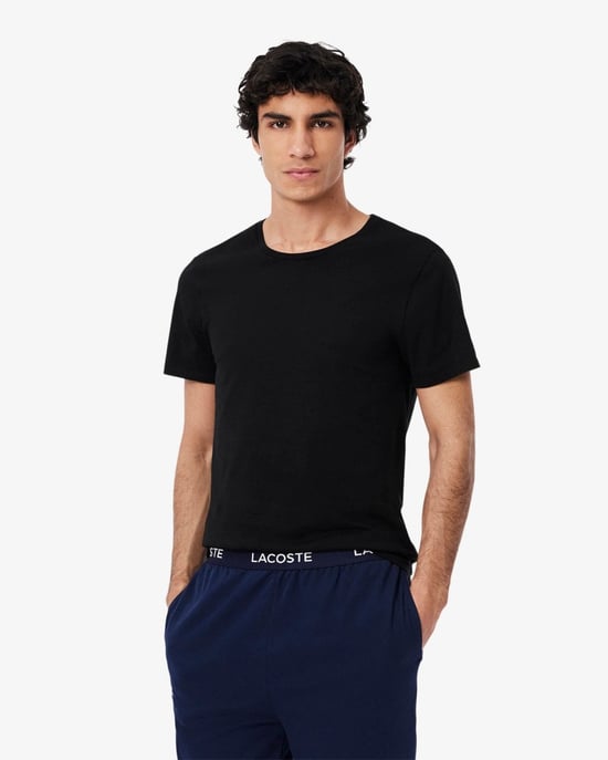 Lacoste Mens 3-Pack Plain Mens T- Shirt - Image 3
