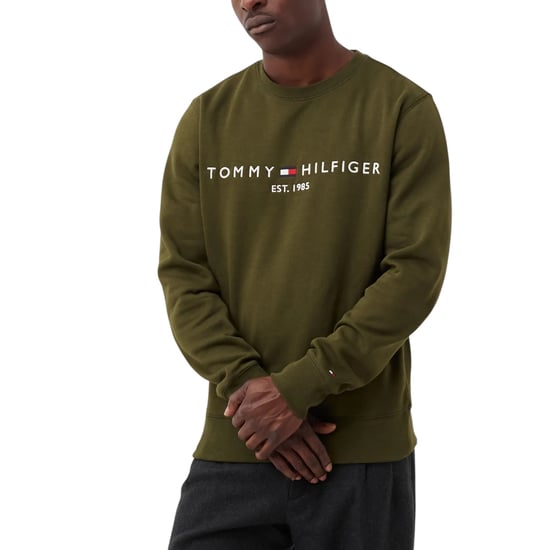 Tommy Hilfiger Mens Fleece Sweatshirt Embroidered Logo Pullover Crew Neck Jumper - Image 1