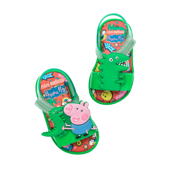 Jump x Peppa Pig Sandals in Green / Pink - Image 3