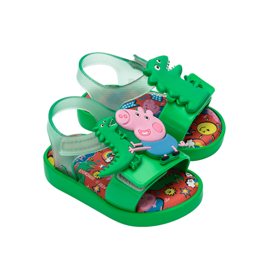 Jump x Peppa Pig Sandals in Green / Pink - Image 4