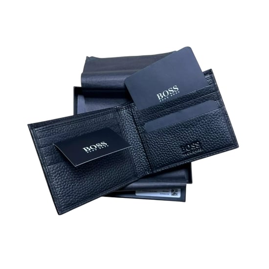 Hugo Boss Mens Wallet Bardio Grained Leather Bifold Credit Card Holder Gift Box - Image 3